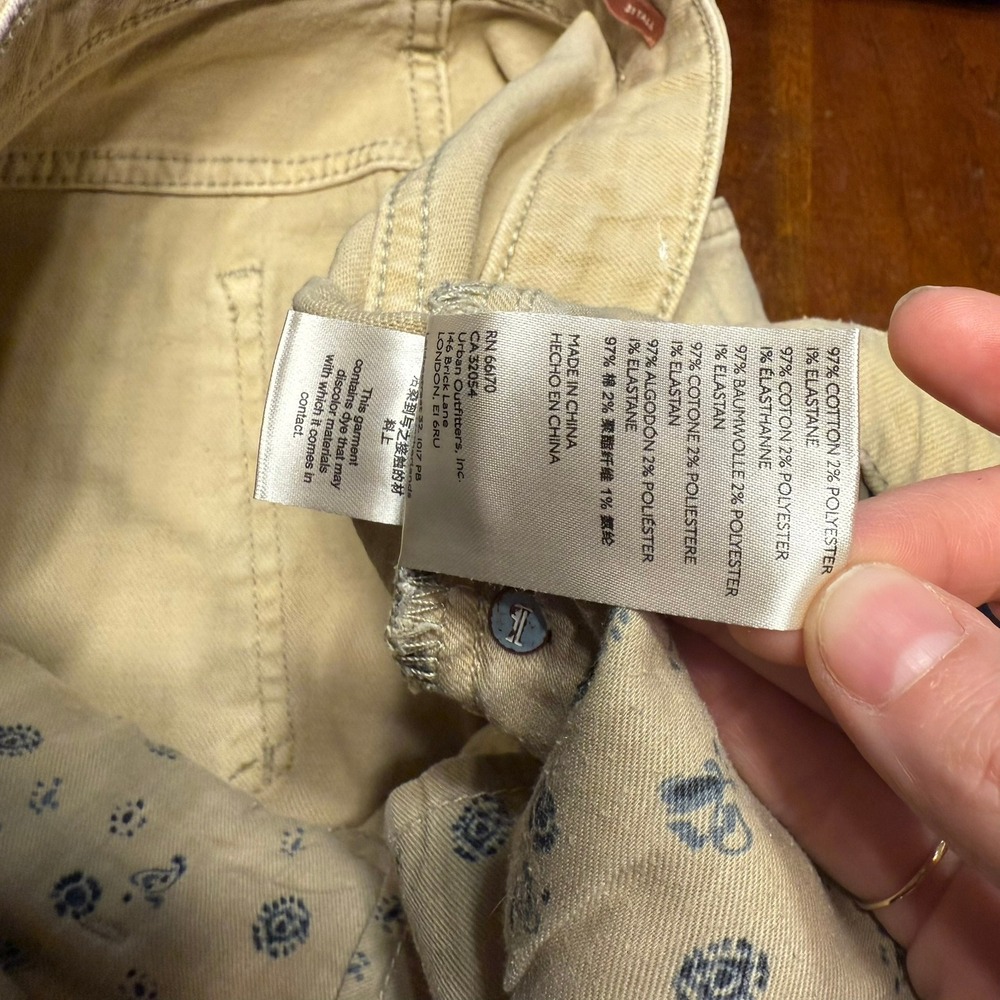 Pilcro Anthropology Women Size 31 TALL 'The Borrowed' Tan Boyfriend Jeans Grunge - Picture 11 of 16